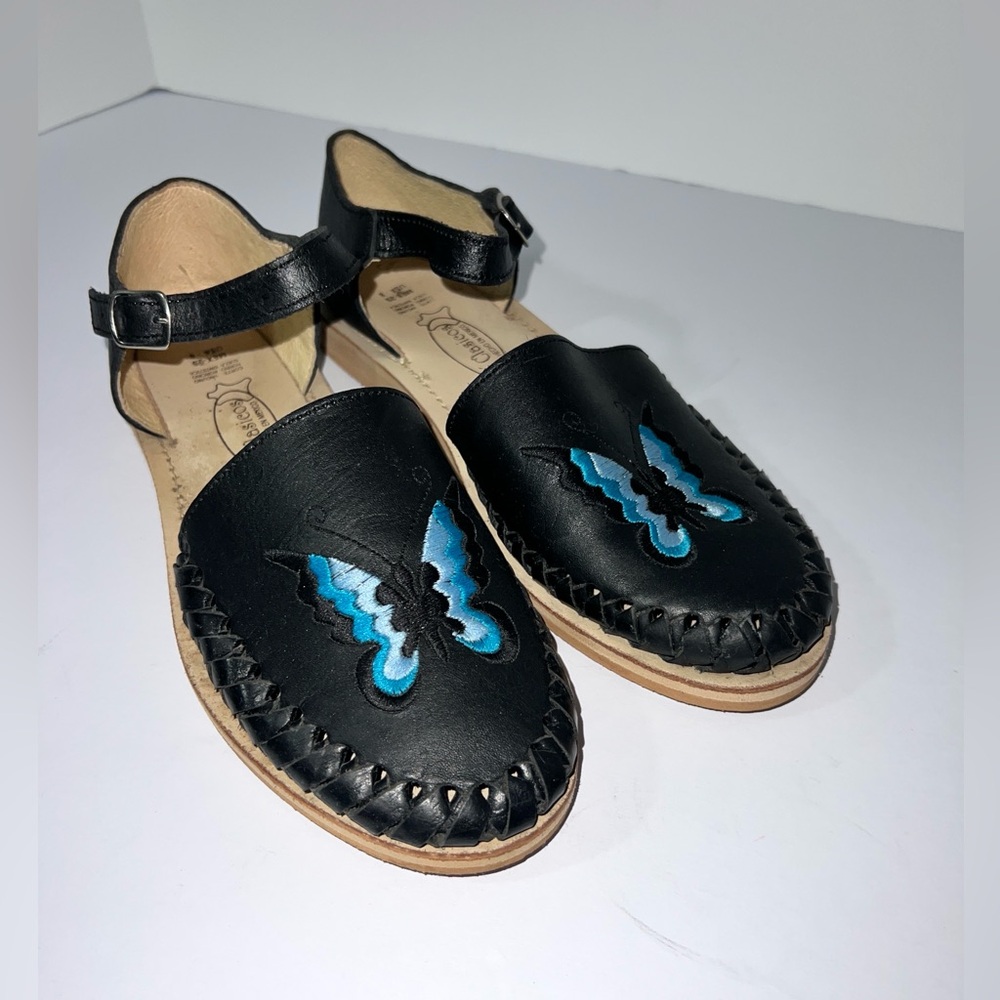 Mexican Sandals Handmade Leather Butterfly Huaraches Shoes Sz 8